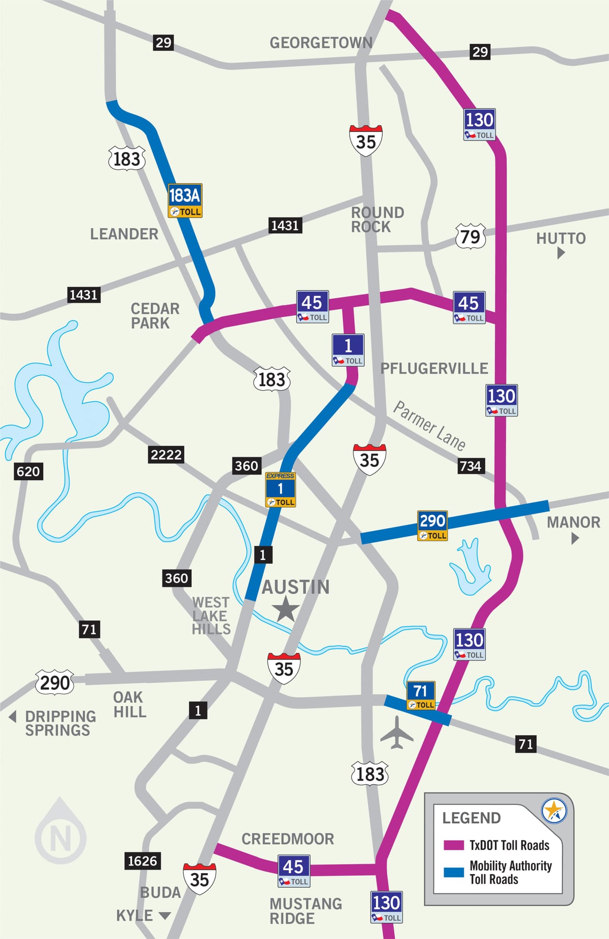 Austin ücretli yol haritası