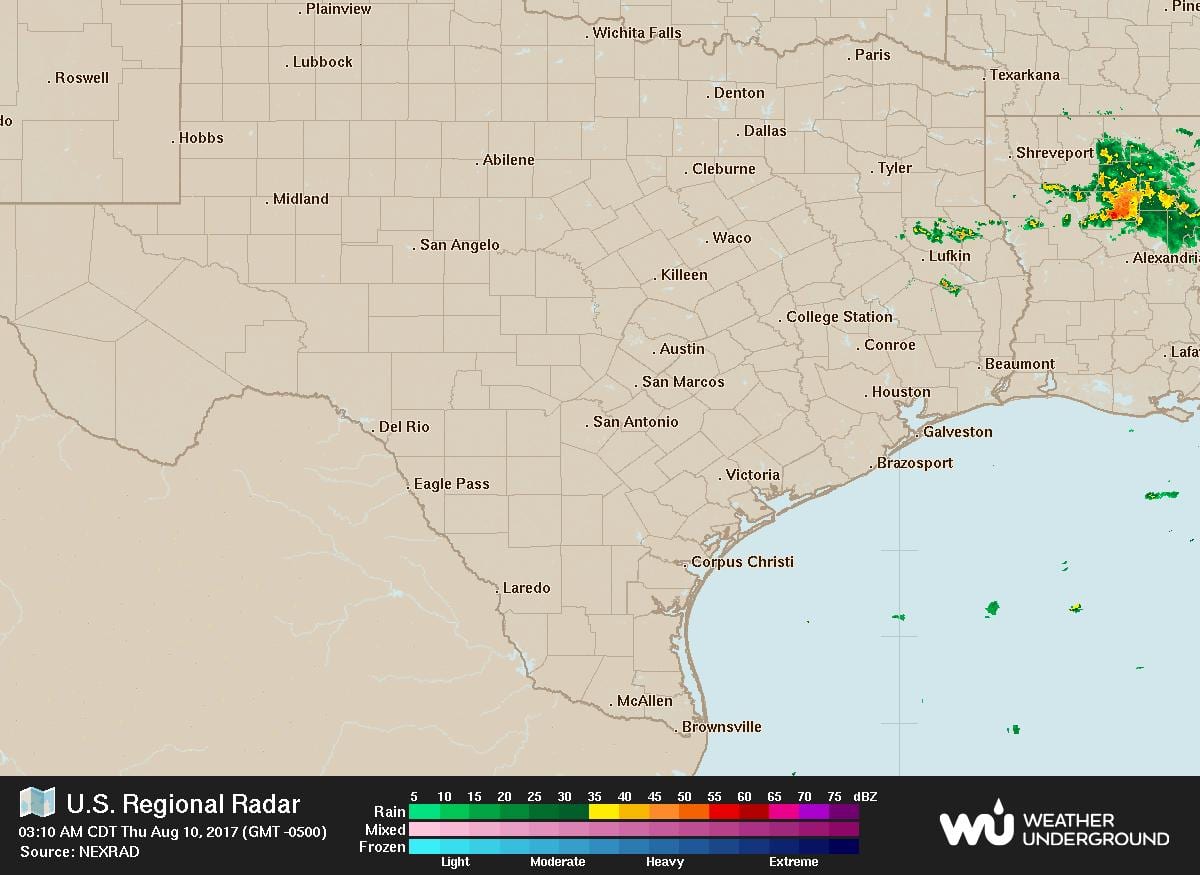Austin radar haritası