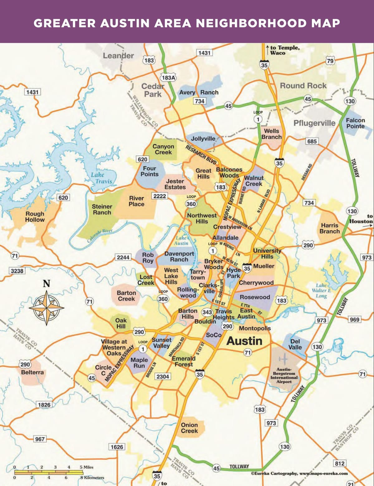 Austin texas mahalleleri haritası
