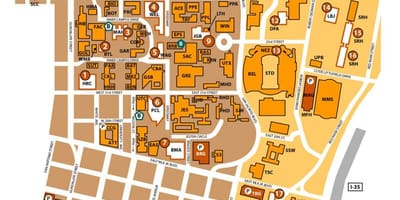 Texas Üniversitesi Austin kampüsünde göster