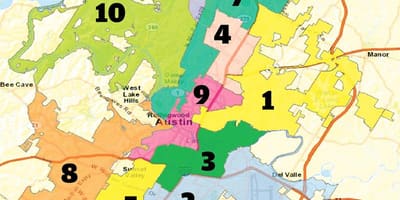 Austin texas bölge haritası