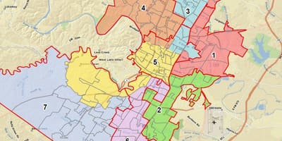 Austin CA haritası