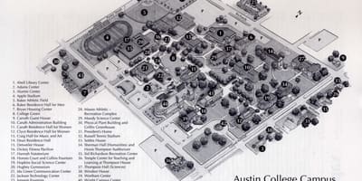 Austin üniversite Kampüsü harita