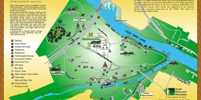 Zilker Parkı haritası